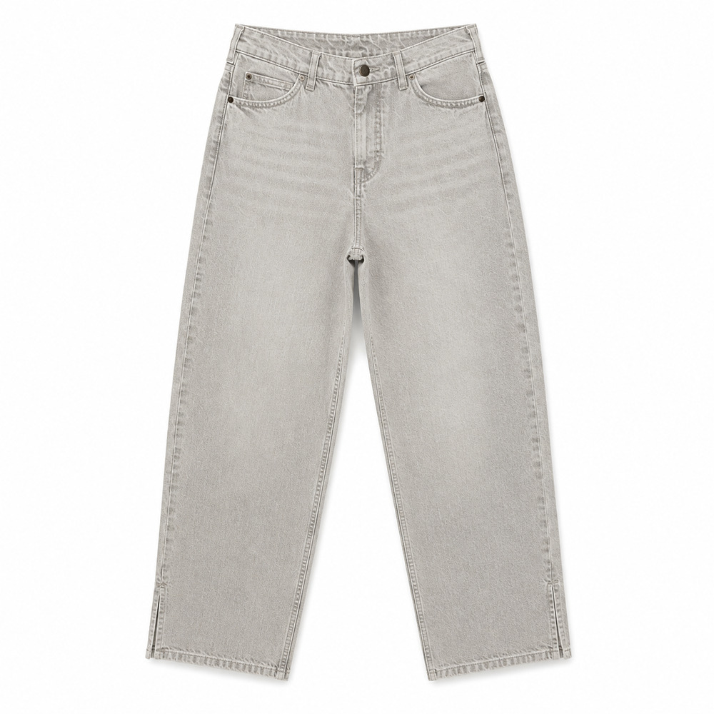 Wrap London Jeans Womens Size 10 Gray Straight Leg High Rise 100% Cotton NWT